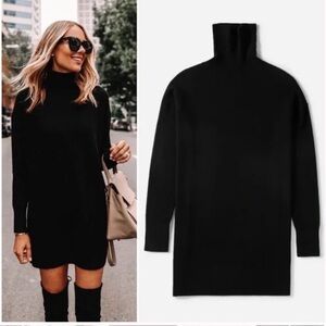 ANN TAYLOR 100% Cashmere Black Dress Size Medium and Large